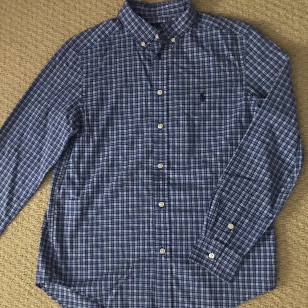 Ralph Lauren Boys YL Long Sleeve Plaid Button Down